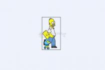 Homer e Bart passeando