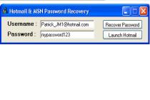 Hotmail & MSN Password Recovery